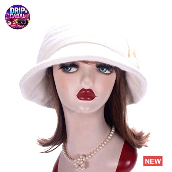 Wool Beret Bucket Hat for Winter Casual Wear